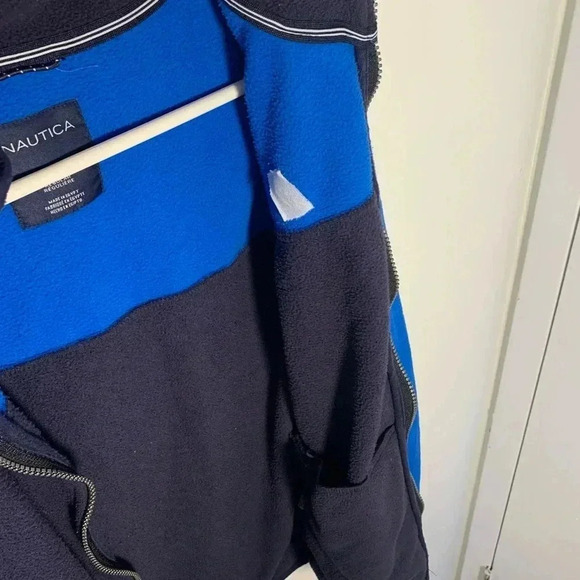 Nautica Boy’s Medium Lapis Blue Full Zip Fleece Jacket Size US L 14/16 Regular - Picture 5 of 8